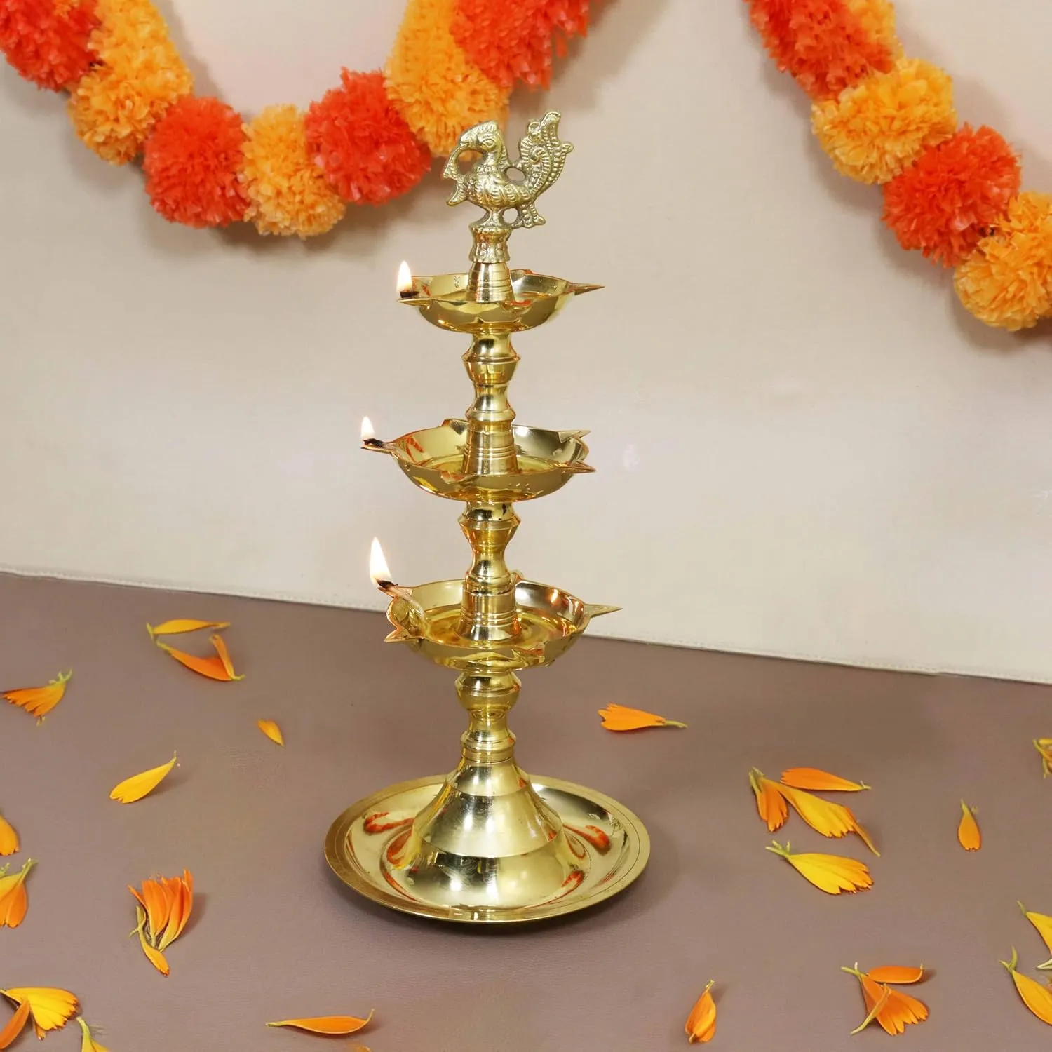 Spillbox Traditional Handcrafted Brass Diya Oil Lamp Annam Kuthu Vilakku  Kerala Diya